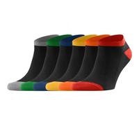 Dafi soft 6 Pairs Trainer Ankle Socks Men & Women, Cotton, Made in Turkey (UK 6-8, 6x Black Colour Mix)