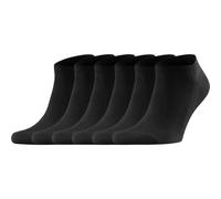 Dafi soft 6 Pairs Trainer Ankle Socks Women, Cotton, Made in Turkey (UK 3-5, 6x Black)
