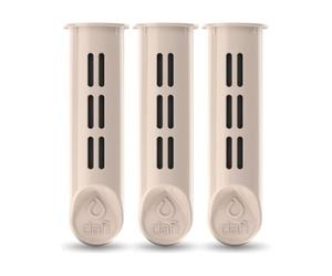 Dafi Water Bottle Filter Replacement 3-Pack by Joanna Krupa, Ideal for Soft and Solid Bottles | BPA-Free Water Filter, Eliminate The Taste and Smell of Chlorine - Beige