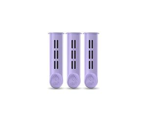Dafi Water Bottle Filter Replacement 3-Pack by Joanna Krupa, Ideal for Soft and Solid Bottles | BPA-Free Water Filter, Eliminate The Taste and Smell of Chlorine - Violet