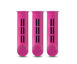 DAFI Water Bottle Filter Replacement PINK | Set of 3 | Efficiency 40 gal | straw water filter, personal filter replacements, pure water, office, home, travel | Made in Europe
