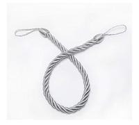 DAFLIN Curtain Tie Backs， 2Pcs Curtain Ropes Holdbacks Tiebacks for Indoor Outdoor Use with Hook or Directly for Window Panels for Home Office Hotel (Color : Light Grey, Length : 70cm)