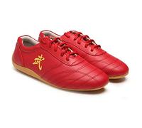 DAFLIN Taekwondo Shoes, Martial Arts Boxing Shoes, Kung Fu Taichi Lightweight Rubber Sports Training Footwear for Men and Women (Color : Red, Size : 11.5 UK)