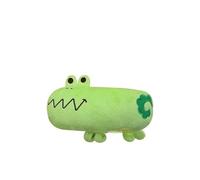DAFORERAL Cartoon Animal Plush Squeaky Dog Toy, Soft Stuffed Puppy Pillow Chew Toy with PP Cotton for Small to Medium Dogs and Cats (Green)