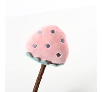 DAFORERAL Cat Chew Toy, Matatabi Stick with Plush, Dental Care Lollipop Stick, Interactive Catnip Toy, Multiple Cute Shapes (Strawberry)