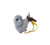 DAFORERAL Cat Plush Bird Toy, Realistic Chirping Design with Catnip and Feather Texture for Interactive Play and Self-Entertainment (Grey)
