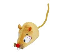 DAFORERAL Cat Plush Mouse Toy with Catnip and Bell, Long-Tail Chubby Mouse Interactive Self-Play Toy for Cats (Yellow)