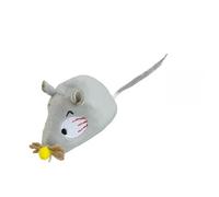 DAFORERAL Cat Plush Mouse Toy with Catnip and Bell, Long-Tail Chubby Mouse Interactive Self-Play Toy for Cats (grey)