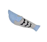 DAFORERAL Cat Squeaky Fish Toy with Crinkle Paper and Bell, Interactive Linen Kicker Toy for Indoor Cats Boredom Relief (Blue)