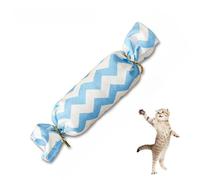 DAFORERAL Catnip Candy Pillow Toy for Cats, Burlap Chew Toys with Bell for Teething Kittens, Soft and Durable Self-Play Cat Toys for Stress Relief (V3,Small)