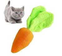 DAFORERAL Catnip Carrot Toy with Crinkle Leaf, Durable Canvas Veggie Play for Chewing and Self-Entertainment