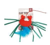 DAFORERAL Catnip Cat Toy Plush Ocean Animal Design With Feather Tail, Interactive Pillow For Kittens To Bite, Kick, And Self Play (crab)