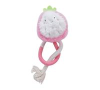DAFORERAL Catnip Rope Toy for Cats, Chew Toy for Indoor Cats, Plush Self-Play Toy for Teeth Cleaning, Quiet Night Play, Soft Cotton Candy Design (strawberry)