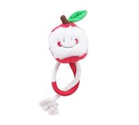 DAFORERAL Catnip Rope Toy for Cats, Chew Toy for Indoor Cats, Plush Self-Play Toy for Teeth Cleaning, Quiet Night Play, Soft Cotton Candy Design (apple)