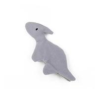 DAFORERAL Colorful Dinosaur Dog Toy, Plush Chew Toy for Puppies with Crinkle Paper and Squeaker, Durable Teething Companion for Small Dogs (Parasaurolophus)