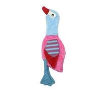 DAFORERAL Crinkle Squeaky Plush Bird Dog Toy, Stuffingless Oxford Cloth Mastication Toy for All Breeds (Blue)