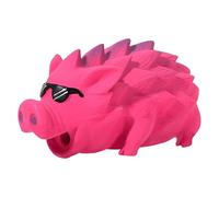 DAFORERAL Dog Latex Pig Toy, Large Squeaky Design with Textured Back for Chewing, Training, and Floating Play (Pink)