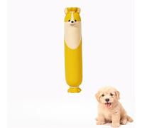 DAFORERAL Dog Latex Squeaky Toy, Sausage Puppy Shape Chew Design (V2)
