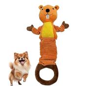 DAFORERAL Dog Plush Toy with Dual Sound Crinkle and Squeaker, Funny Groundhog Shape, Durable Corduroy & Crystal Plush Chew Toy for Large Dogs, 51×27cm