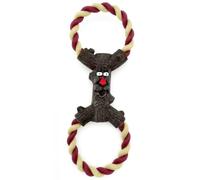 DAFORERAL Durable TPR Tree Branch Dog Chew Toy with Rope, Outdoor Training Interactive Tug and Fetch Pet Toy (V3)