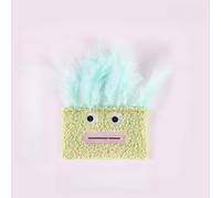 DAFORERAL Feather Plush Catnip Toy, Cartoon Rectangle Cat Toy with Crinkle Paper and Feathers (Green)