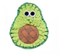 DAFORERAL Fruit Shape Snuffle Mat for Pets, Foraging Mat with Crinkle Paper for Dogs Rabbits Guinea Pigs, Soft Plush Enrichment Toy for Stress Relief (avocado)