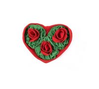 DAFORERAL Heart-Shaped Rose Snuffle Mat for Dogs and Cats, Washable Pet Nose Work Mat, Interactive Feeding Mat to Relieve Boredom and Stress (V9)
