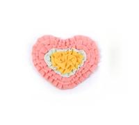DAFORERAL Heart-Shaped Rose Snuffle Mat for Dogs and Cats, Washable Pet Nose Work Mat, Interactive Feeding Mat to Relieve Boredom and Stress (V1)