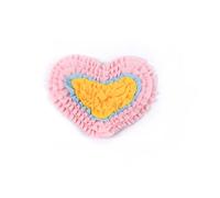 DAFORERAL Heart-Shaped Rose Snuffle Mat for Dogs and Cats, Washable Pet Nose Work Mat, Interactive Feeding Mat to Relieve Boredom and Stress (V2)