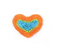 DAFORERAL Heart-Shaped Rose Snuffle Mat for Dogs and Cats, Washable Pet Nose Work Mat, Interactive Feeding Mat to Relieve Boredom and Stress (V3)