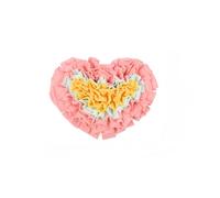 DAFORERAL Heart-Shaped Rose Snuffle Mat for Dogs and Cats, Washable Pet Nose Work Mat, Interactive Feeding Mat to Relieve Boredom and Stress (V4)