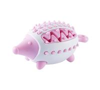 DAFORERAL Hedgehog Treat Dispensing Toy for Dogs - Interactive Food Puzzle, Chew Toy & Teeth Cleaning Ball - Durable TPR Material (Pink)
