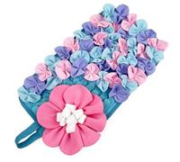 DAFORERAL Interactive Feeding Mat for Small Animals, Fun Flower-Shaped Cute Snuffle Mat for Rabbits, Guinea Pigs, Hedgehogs & Small Dogs, Stimulates Natural Foraging Instincts (Pink)