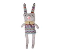 DAFORERAL Interactive Plush Dog Toy with Replaceable BB Squeaker and Treat Hiding Pocket, Self-Play Chew Toy for Small and Medium Dogs (rabbit)