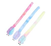 DAFORERAL Interactive Plush Long Tail Mouse Cat Toy, 3 Pack, Soft and Durable, Kick and Chase Toy for Indoor Cats, Fun Self-Play Pet Toy