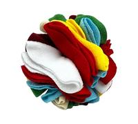 DAFORERAL Interactive Scent Ball Pet Toy for Cats & Dogs - Chew, Fetch & Hide Treats, Handwoven Plush Ball for Active Play, Available with or Without Braided Handle (B06,10cm)