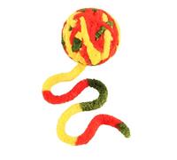 DAFORERAL Large Yarn Cat Toy Ball with Bell, Self-Play Rolling Toy with Tail String (V1)