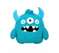 DAFORERAL Latex Squeaky Dog Toy, 9x9cm One-Eyed Monster Design for Chewing and Training, Safe Bite-Resistant Toy for Dental Care and Interactive Play (blue)