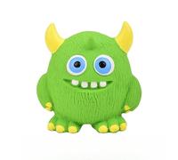 DAFORERAL Latex Squeaky Dog Toy, 9x9cm One-Eyed Monster Design for Chewing and Training, Safe Bite-Resistant Toy for Dental Care and Interactive Play (green)