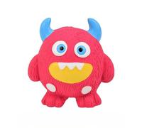 DAFORERAL Latex Squeaky Dog Toy, 9x9cm One-Eyed Monster Design for Chewing and Training, Safe Bite-Resistant Toy for Dental Care and Interactive Play (Rose red)