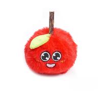 DAFORERAL Matatabi Cat Toy, Chew-Resistant Plush Fruit Catnip Stick with Bunny Fur for Indoor Cats Teething Self-Play and Stress Relief (apple)