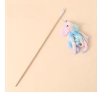 DAFORERAL Octopus & Jellyfish Cat Teaser Wand - Interactive Cat Toy with Wooden Rod, Bell & Plush Design, Durable Cat Wand for Batting, Chasing & Self-Play (pink jellyfish)