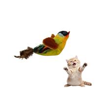 DAFORERAL Plush Bird Cat Toy with Catnip 6.7x3.9x2in, Real Chirping Sound Interactive Chew Toy for Indoor Cats (V2)