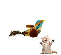 DAFORERAL Plush Bird Cat Toy with Catnip 6.7x3.9x2in, Real Chirping Sound Interactive Chew Toy for Indoor Cats (V3)