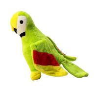DAFORERAL Plush Bird Dog Toy with Squeaker, Soft Plush PP Cotton Filled Interactive Chew Toy 17×19cm (Green)