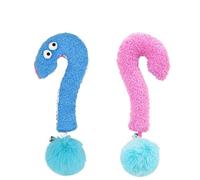 DAFORERAL Plush Cat Kicker Toy, Two-Tone Punctuation Shape Catnip Kicker Pillow with Bell for Indoor Cats Biting and Wrestling (V4)