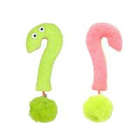 DAFORERAL Plush Cat Kicker Toy, Two-Tone Punctuation Shape Catnip Kicker Pillow with Bell for Indoor Cats Biting and Wrestling (V5)