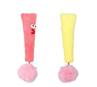 DAFORERAL Plush Cat Kicker Toy, Two-Tone Punctuation Shape Catnip Kicker Pillow with Bell for Indoor Cats Biting and Wrestling (V1)