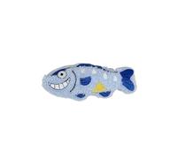 DAFORERAL Plush Crinkle Cat Toy with Ocean Animal Shape, Soft Interactive Kitten Chew Toy for Teeth Cleaning and Indoor Play (Blue)