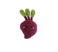 DAFORERAL Plush Dog Toy in Fruit and Vegetable Shapes - Squeaky Chew Toy with PP Cotton Filling for Interactive Play and Teeth Cleaning (radish)